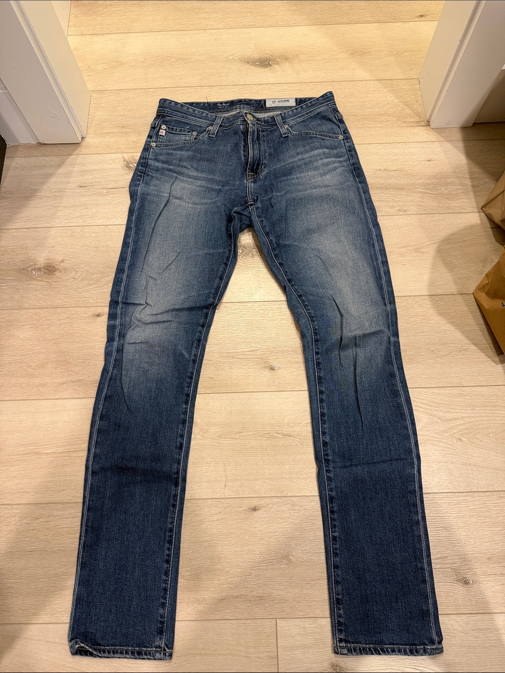 Ag Adriano Goldschmied Men's Slim Straight Jeans - Dark Blue